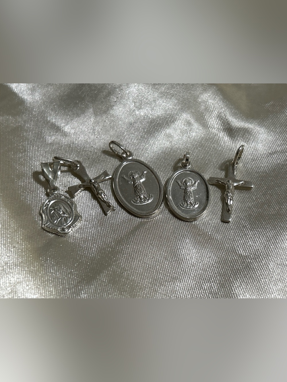 Silver Religious Pendant Set of 5